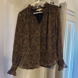 Long sleeve sheer Loft blouse
